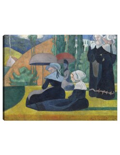 Foto 1 | Foto 1 | Cuadro Decorativo - Mujeres Bretonas Con Paraguas (1892)- Emile Bernard - Religión - 69x92 - Impresión En Lienzo - Fine Art Tj