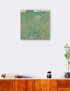 Foto 5 | Foto 5 | Cuadro Decorativo - Prado De Amapolas En Flor (1907)- Gustav Klimt - Floral - 72x72 - Impresión En Lienzo - Fine Art Tj
