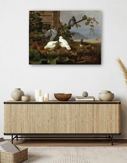 Foto 5 | Foto 5 | Cuadro Decorativo - Palomas- Ferdinand Von Wright - Religión - 46x61 - Impresión En Lienzo - Fine Art Tj