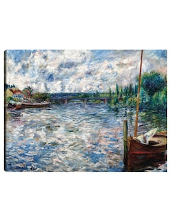 Foto 1 | Foto 1 | Cuadro Decorativo - El Sena En Chatou (1874)- Pierre-auguste Renoir - Paisaje - 77x102 - Impresión En Lienzo - Fine Art Tj