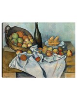 Cuadro Decorativo - La Cesta De Manzanas (1893)- Paul Cézanne - Religión - 69x92 - Impresión En Lienzo - Fine Art Tj