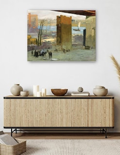 Foto 5 | Foto 5 | Cuadro Decorativo - La Vivienda Solitaria- George Bellows - Costa - 69x92 - Impresión En Lienzo - Fine Art Tj
