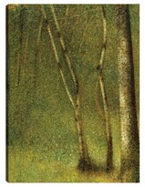 Cuadro Decorativo - El Bosque De Pontaubert (1881)- Georges Seurat - Paisaje - 28x36 - Impresión En Lienzo - Fine Art Tj