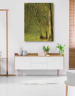 Foto 5 | Foto 5 | Cuadro Decorativo - El Bosque De Pontaubert (1881)- Georges Seurat - Paisaje - 28x36 - Impresión En Lienzo - Fine Art Tj