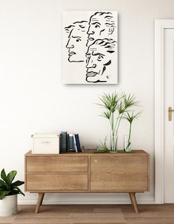 Foto 3 | Foto 3 | Cuadro Decorativo - Tres Cabezas De Hombres (1891)- Leo Gestel - Fotografía - 69x92 - Impresión En Lienzo - Fine Art Tj