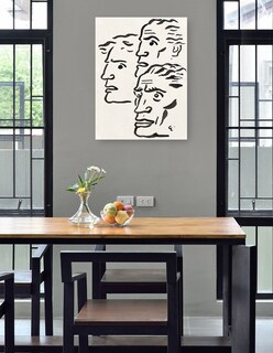 Foto 4 | Foto 4 | Cuadro Decorativo - Tres Cabezas De Hombres (1891)- Leo Gestel - Fotografía - 69x92 - Impresión En Lienzo - Fine Art Tj