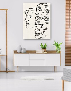 Foto 5 | Foto 5 | Cuadro Decorativo - Tres Cabezas De Hombres (1891)- Leo Gestel - Fotografía - 69x92 - Impresión En Lienzo - Fine Art Tj