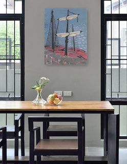 Foto 4 | Foto 4 | Cuadro Decorativo - Barcos De Pesca (1932)- Mikuláš Galanda - Costa - 46x61 - Impresión En Lienzo - Fine Art Tj