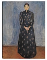 Cuadro Decorativo - Inger En Negro Y Violeta (1892)- Edvard Munch - Fotografía - 28x36 - Impresión En Lienzo - Fine Art Tj