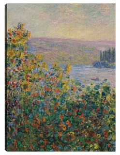 Foto 1 | Foto 1 | Cuadro Decorativo - Parterres De Flores En Vétheuil (1881)- Claude Monet - Floral - 28x36 - Impresión En Lienzo - Fine Art Tj
