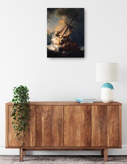 Foto 2 | Foto 2 | Cuadro Decorativo - La Tormenta En El Mar De Galilea- Rembrandt Van Rijn - Religión - 69x92 - Impresión En Lienzo - Fine Art Tj