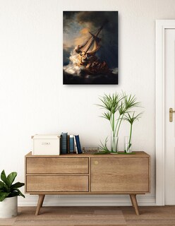 Foto 3 | Foto 3 | Cuadro Decorativo - La Tormenta En El Mar De Galilea- Rembrandt Van Rijn - Religión - 69x92 - Impresión En Lienzo - Fine Art Tj