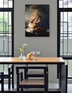 Foto 4 | Foto 4 | Cuadro Decorativo - La Tormenta En El Mar De Galilea- Rembrandt Van Rijn - Religión - 69x92 - Impresión En Lienzo - Fine Art Tj