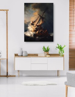 Foto 5 | Foto 5 | Cuadro Decorativo - La Tormenta En El Mar De Galilea- Rembrandt Van Rijn - Religión - 69x92 - Impresión En Lienzo - Fine Art Tj
