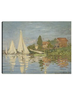 Foto 1 | Foto 1 | Cuadro Decorativo - Regatas En Argenteuil (hacia 1872)- Claude Monet - Costa - 69x92 - Impresión En Lienzo - Fine Art Tj