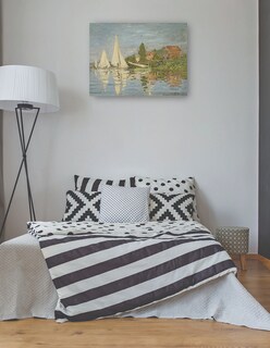 Foto 3 | Foto 3 | Cuadro Decorativo - Regatas En Argenteuil (hacia 1872)- Claude Monet - Costa - 69x92 - Impresión En Lienzo - Fine Art Tj