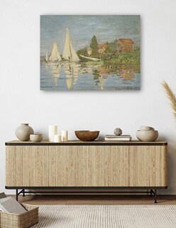 Foto 5 | Foto 5 | Cuadro Decorativo - Regatas En Argenteuil (hacia 1872)- Claude Monet - Costa - 69x92 - Impresión En Lienzo - Fine Art Tj