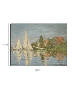 Foto 6 | Foto 6 | Cuadro Decorativo - Regatas En Argenteuil (hacia 1872)- Claude Monet - Costa - 69x92 - Impresión En Lienzo - Fine Art Tj