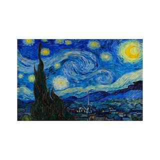 Foto 1 | Foto 1 | Cuadro Entelado Noche Estrellada 70x120 Cm Cuadros Cuadros