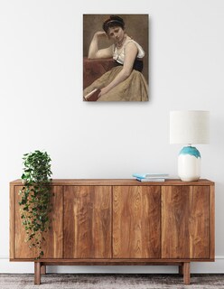 Foto 2 | Foto 2 | Cuadro Decorativo - Lectura Interrumpida- Jean-baptiste-camille Corot - Fotografía - 69x92 - Impresión En Lienzo - Fine Art Tj