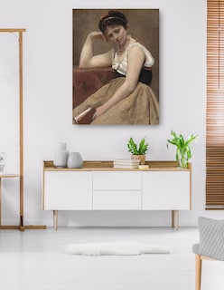 Foto 5 | Foto 5 | Cuadro Decorativo - Lectura Interrumpida- Jean-baptiste-camille Corot - Fotografía - 69x92 - Impresión En Lienzo - Fine Art Tj