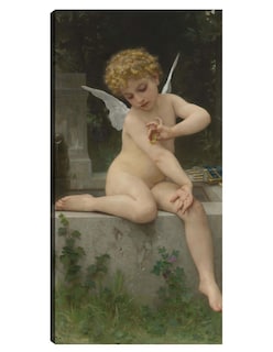 Foto 1 | Foto 1 | Cuadro Decorativo - Amor A La Mariposa (1888)- William Bouguereau - Religión - 46x89 - Impresión En Lienzo - Fine Art Tj