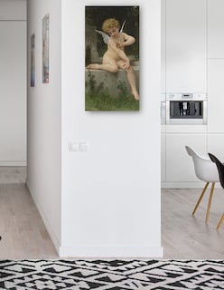 Foto 4 | Foto 4 | Cuadro Decorativo - Amor A La Mariposa (1888)- William Bouguereau - Religión - 46x89 - Impresión En Lienzo - Fine Art Tj