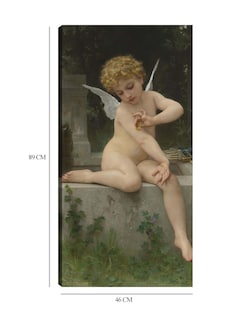 Foto 6 | Foto 6 | Cuadro Decorativo - Amor A La Mariposa (1888)- William Bouguereau - Religión - 46x89 - Impresión En Lienzo - Fine Art Tj