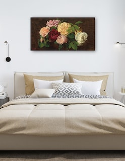 Foto 5 | Foto 5 | Cuadro Decorativo - Rosas De Niza Sobre Una Mesa, 1882- Henri Fantin-latour - Floral - 46x89 - Impresión En Lienzo - Fine Art Tj