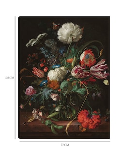 Foto 6 | Foto 6 | Cuadro Decorativo - Jarrón De Flores, C. 1660- Jan Davidsz De Heem - Floral - 77x102 - Impresión En Lienzo - Fine Art Tj
