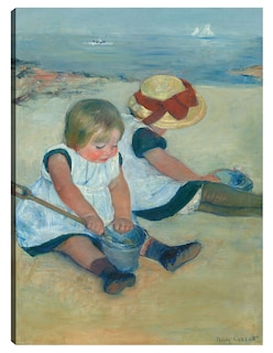 Foto 1 | Foto 1 | Cuadro Decorativo - Niños Jugando En La Playa- Mary Cassatt - Costa - 46x61 - Impresión En Lienzo - Fine Art Tj