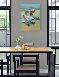 Foto 4 | Foto 4 | Cuadro Decorativo - Niños Jugando En La Playa- Mary Cassatt - Costa - 46x61 - Impresión En Lienzo - Fine Art Tj
