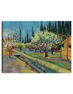 Foto 1 | Foto 1 | Cuadro Decorativo - Huerto Bordeado De Cipreses (1888)- Vincent Van Gogh - Paisaje - 77x102 - Impresión En Lienzo - Fine Art Tj