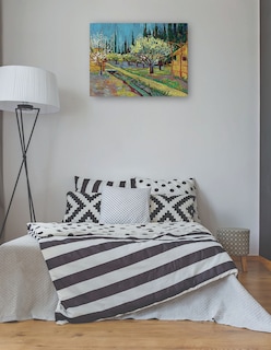 Foto 3 | Foto 3 | Cuadro Decorativo - Huerto Bordeado De Cipreses (1888)- Vincent Van Gogh - Paisaje - 77x102 - Impresión En Lienzo - Fine Art Tj