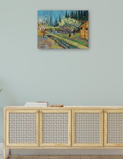 Foto 4 | Foto 4 | Cuadro Decorativo - Huerto Bordeado De Cipreses (1888)- Vincent Van Gogh - Paisaje - 77x102 - Impresión En Lienzo - Fine Art Tj