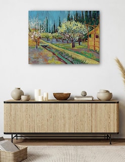 Foto 5 | Foto 5 | Cuadro Decorativo - Huerto Bordeado De Cipreses (1888)- Vincent Van Gogh - Paisaje - 77x102 - Impresión En Lienzo - Fine Art Tj