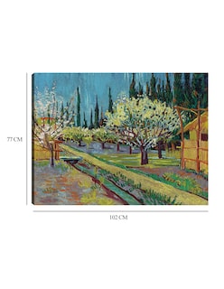Foto 6 | Foto 6 | Cuadro Decorativo - Huerto Bordeado De Cipreses (1888)- Vincent Van Gogh - Paisaje - 77x102 - Impresión En Lienzo - Fine Art Tj