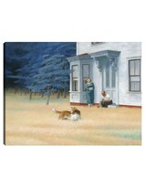 Cuadro Decorativo - Noche De Cape Cod (1939)- Edward Hopper - Paisaje - 77x102 - Impresión En Lienzo - Fine Art Tj