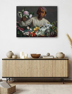 Foto 5 | Foto 5 | Cuadro Decorativo - Mujer Joven Con Peonías- Frederic Bazille - Religión - 28x36 - Impresión En Lienzo - Fine Art Tj