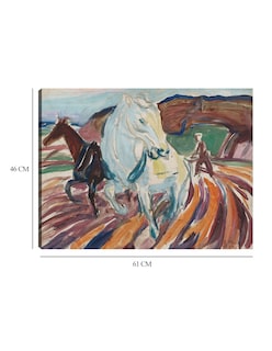 Foto 6 | Foto 6 | Cuadro Decorativo - Caballos Arando (1929)- Edvard Munch - Abstracto - 46x61 - Impresión En Lienzo - Fine Art Tj