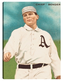 Foto 1 | Foto 1 | Cuadro Decorativo - Chief Bender, Philadelphia Athletics, Retrato De Tarjeta De Fútbol- Library Of Congress - 28x36 -fine Art Tj