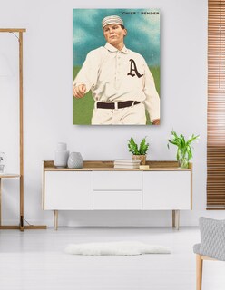 Foto 5 | Foto 5 | Cuadro Decorativo - Chief Bender, Philadelphia Athletics, Retrato De Tarjeta De Fútbol- Library Of Congress - 28x36 -fine Art Tj