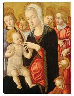 Foto 1 | Foto 1 | Cuadro Decorativo - Virgen Y El Niño Con Ángeles Y Querubines, C. 1460/1465- Matteo Di Giovanni - 77x102 - Fine Art Tj