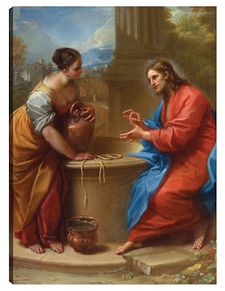 Foto 1 | Foto 1 | Cuadro Decorativo - Cristo Y La Mujer De Samaria (1715-1720)- Benedetto Luti - Religión - 28x36 -impresión En Lienzo-fine Art Tj
