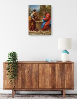 Foto 2 | Foto 2 | Cuadro Decorativo - Cristo Y La Mujer De Samaria (1715-1720)- Benedetto Luti - Religión - 28x36 -impresión En Lienzo-fine Art Tj