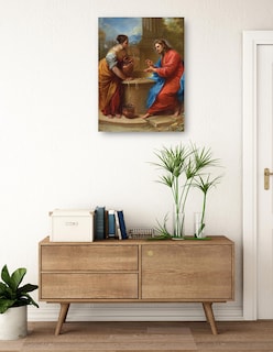 Foto 3 | Foto 3 | Cuadro Decorativo - Cristo Y La Mujer De Samaria (1715-1720)- Benedetto Luti - Religión - 28x36 -impresión En Lienzo-fine Art Tj