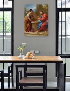 Foto 4 | Foto 4 | Cuadro Decorativo - Cristo Y La Mujer De Samaria (1715-1720)- Benedetto Luti - Religión - 28x36 -impresión En Lienzo-fine Art Tj