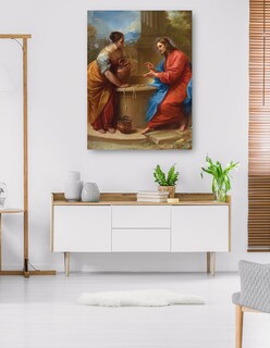 Foto 5 | Foto 5 | Cuadro Decorativo - Cristo Y La Mujer De Samaria (1715-1720)- Benedetto Luti - Religión - 28x36 -impresión En Lienzo-fine Art Tj