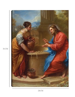Foto 6 | Foto 6 | Cuadro Decorativo - Cristo Y La Mujer De Samaria (1715-1720)- Benedetto Luti - Religión - 28x36 -impresión En Lienzo-fine Art Tj