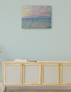 Foto 4 | Foto 4 | Cuadro Decorativo - Puesta De Sol En Pourville, Mar Abierto (1882)- Claude Monet - Costa - 107x143 - Fine Art Tj